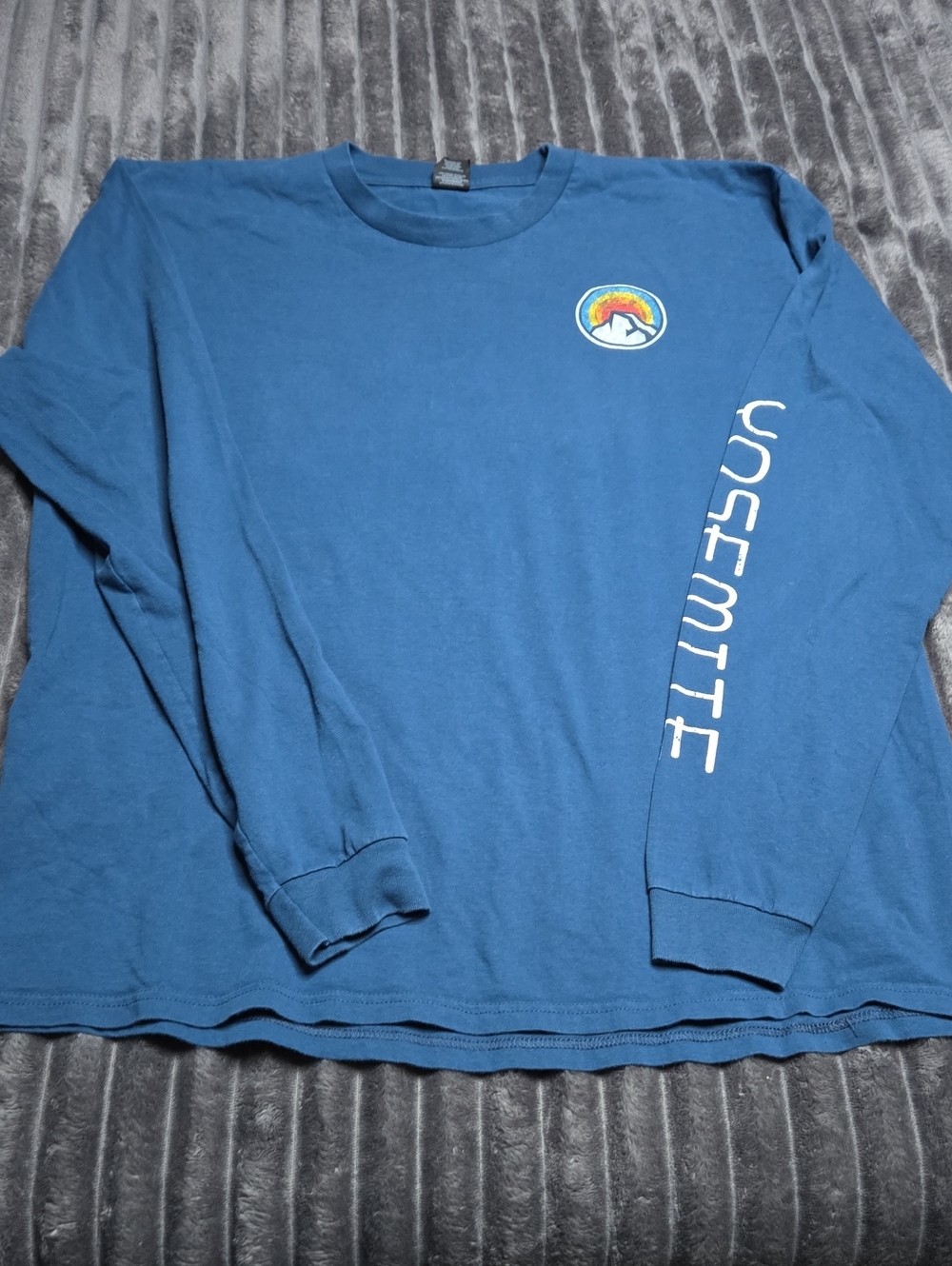 Blue Yosemite Long-Sleeve Graphic Shirt